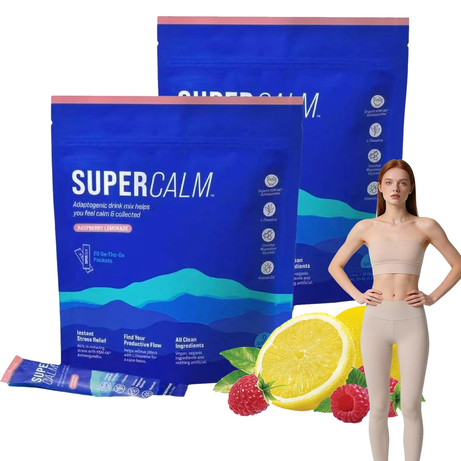 TKGEOUE 40 Supercalm Cortisol, Super Cortisol, Poudre Naturelle de Cortisol pour Abaisser le Cortisol, Relaxation et la Concentration and Sleep (2) - 2