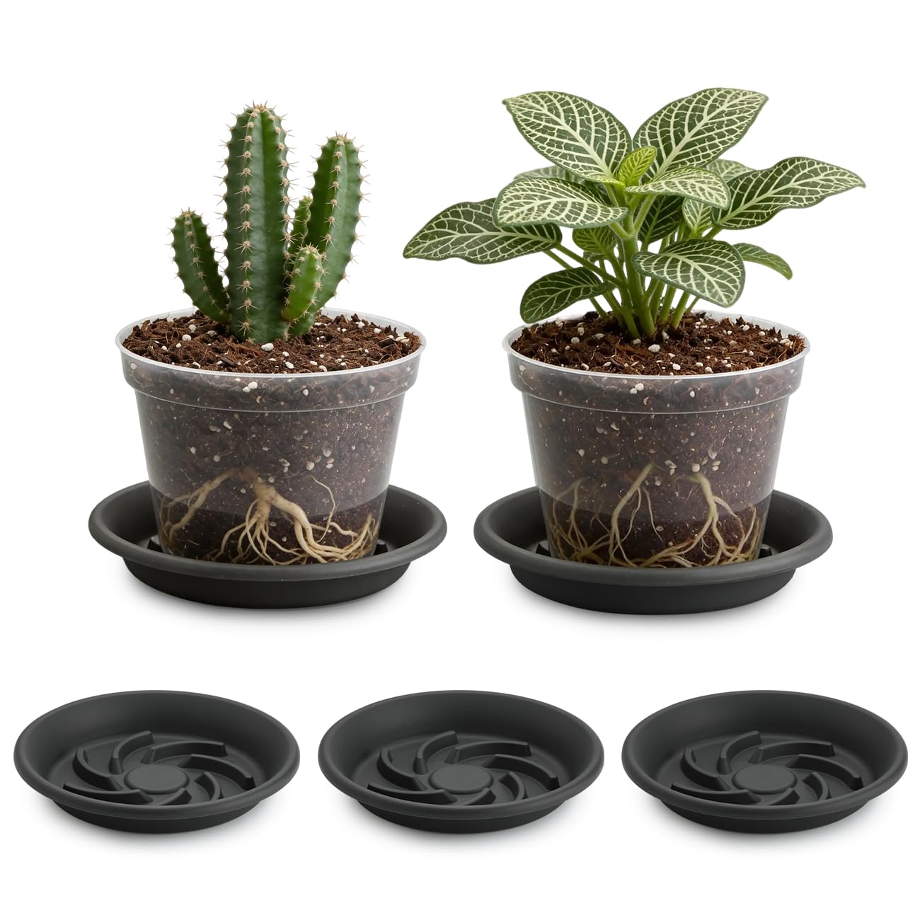 Plant Saucers - 5 Pack, Drip Tray for Pots -9 Plant Saucers - 5 Pack, Drip Tray for Pots -9