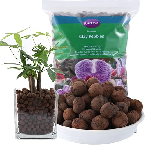 Vista 7 de Guijarros de arcilla natural de leca, 8 libras, 0.315 in-0.709 in, bolas orgánicas expandidas, plantas de cultivo de medios, tierra de jardinería