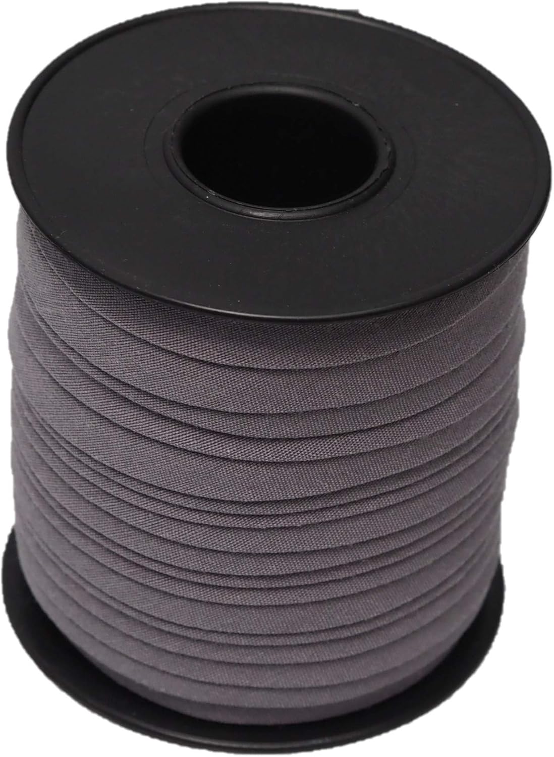 Hobby Trendy Double Fold Cotton Bias Binding Tape, for Sewing, Seaming, Hemming, Piping, Quilting, 10mm- 3/8inch. Continuous Bulk Spool of 27.30 Yards - 25 Meters (Black)