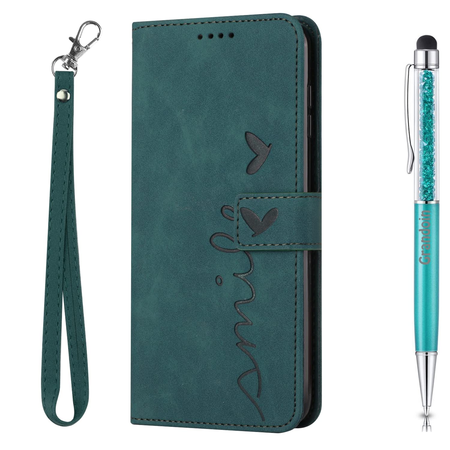 HONLEN Custodia per OPPO Reno6 5G (6.43 Inches) Cover per Telefono Aziendale con Retro in Pelle, Zaffiro HONLEN Custodia per OPPO Reno6 5G (6.43 Inches) Cover per Telefono Aziendale con Retro in Pelle, Zaffiro