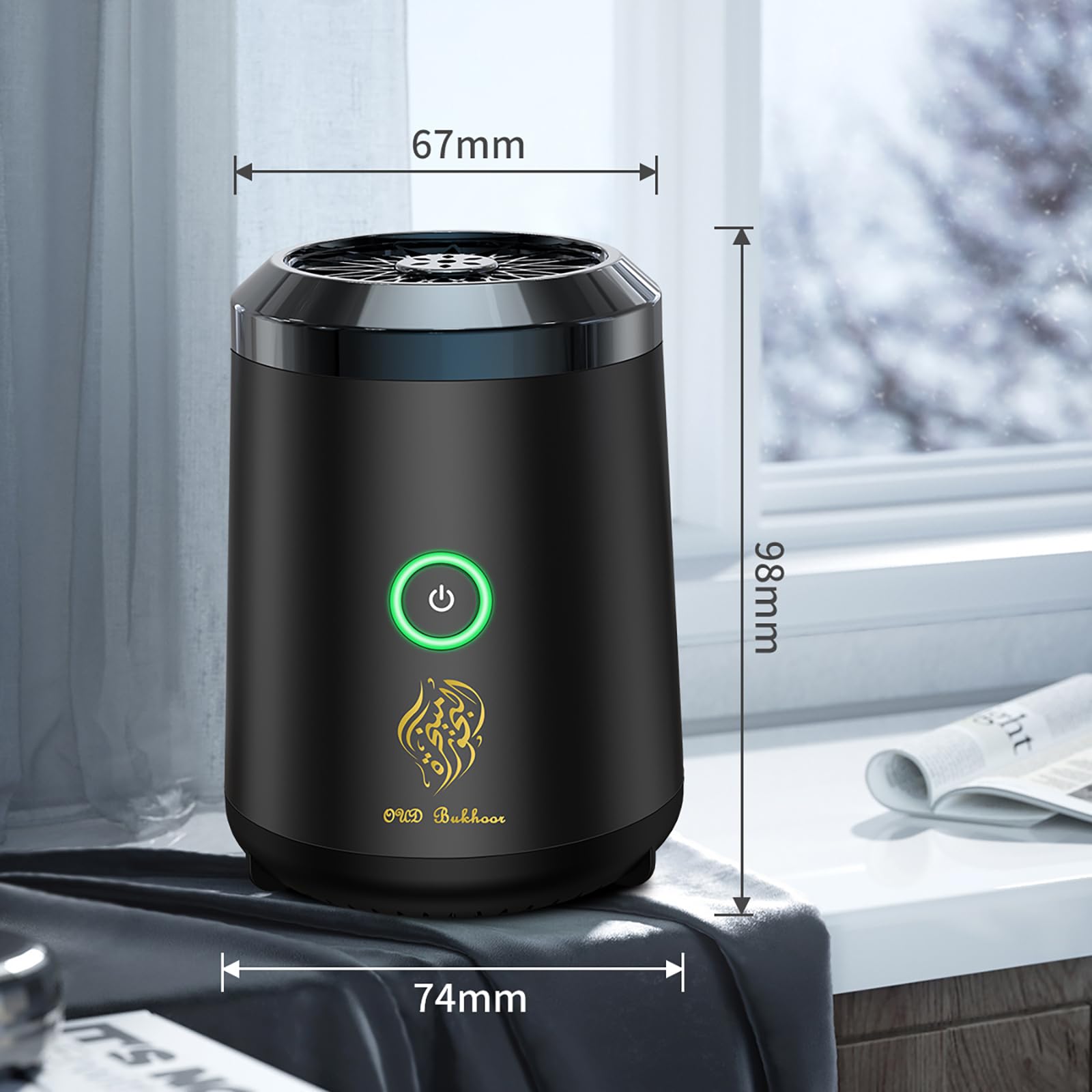 Mini Brûleur Bakhoor électrique, Portatif Brûleur d'encens Musulman, Diffuseur USB Rechargeable, Brûle-encens d'encens Arabe Convient aux Bureaux, Maisons, Voitures, etc