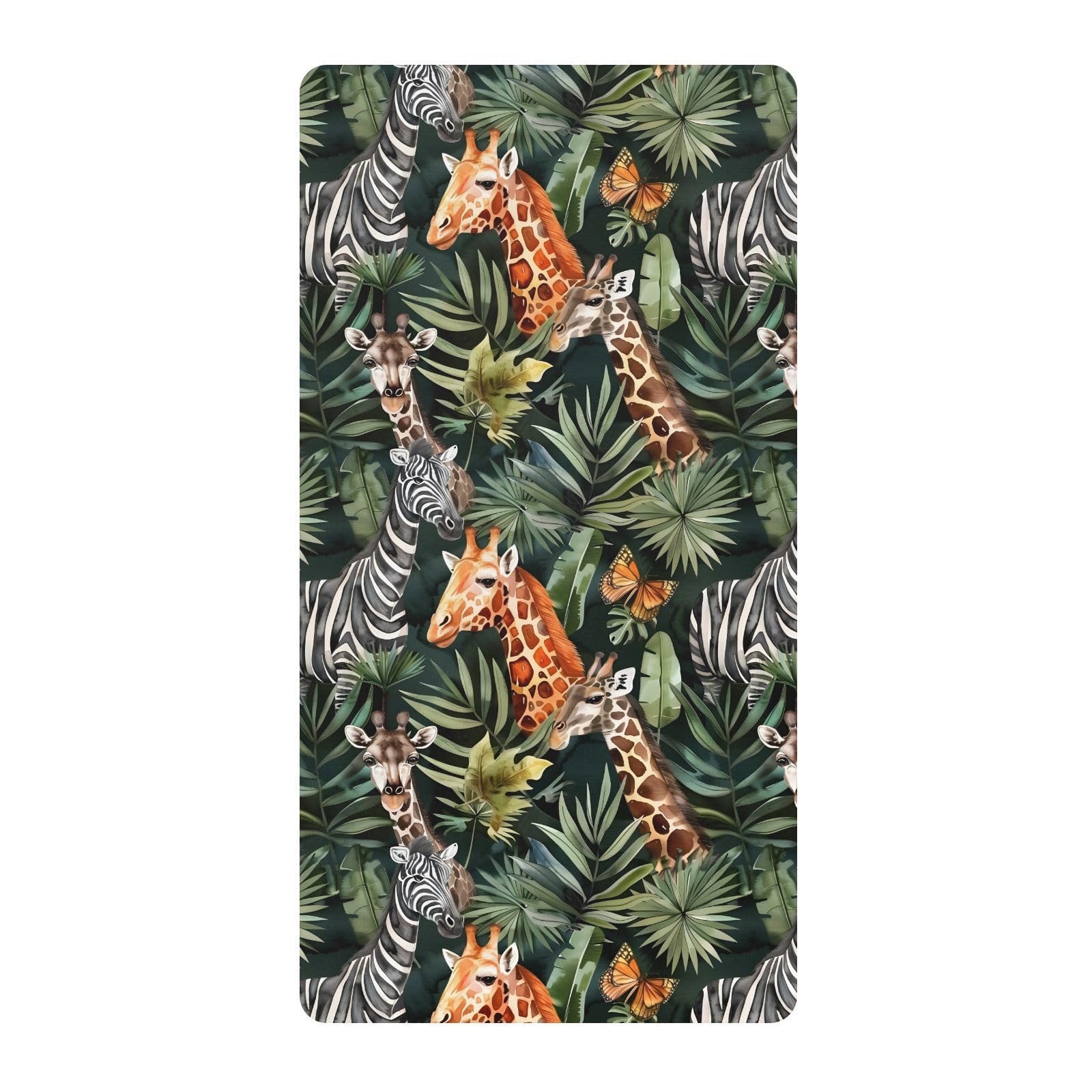 Drap-housse pour berceau de bébé Motif animaux d'Afrique pour garçons et filles 71,1 x 132,1 cm