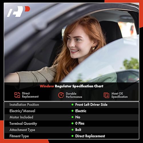 Miniatura 2 de A-Premium Elevalunas eléctrico sin motor compatible con Land Rover LR2 2008-2015 Sport Utility delantera izquierda lado del conductor