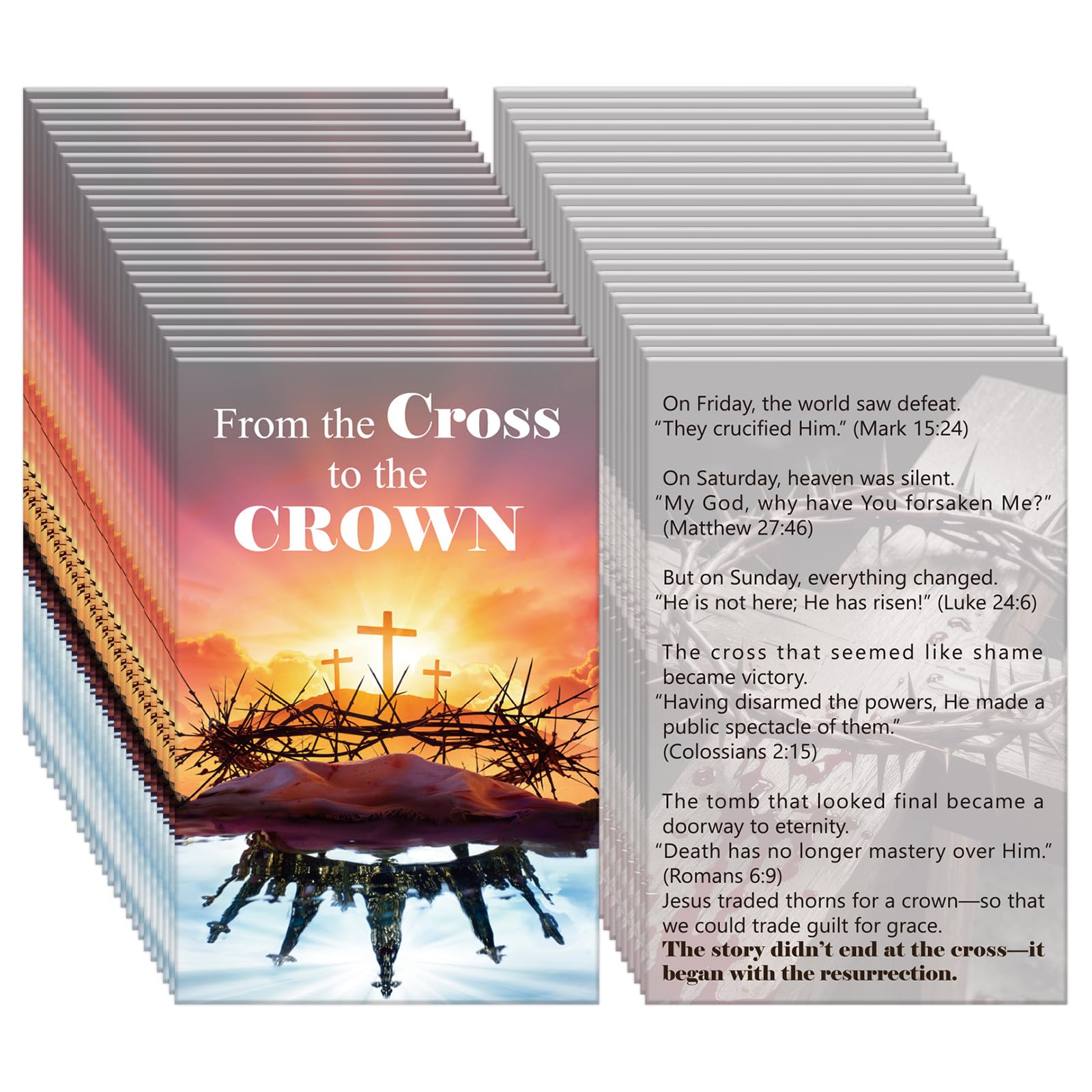 cosmisun Gospel Tract Card Plan of Salvation 240 Pcs Bible Verses Prayer Cards Pocket Holy Postcards Inspirational Gospel Tracts Christian Bookmark for Women Men Party Church Evangelism Gifts