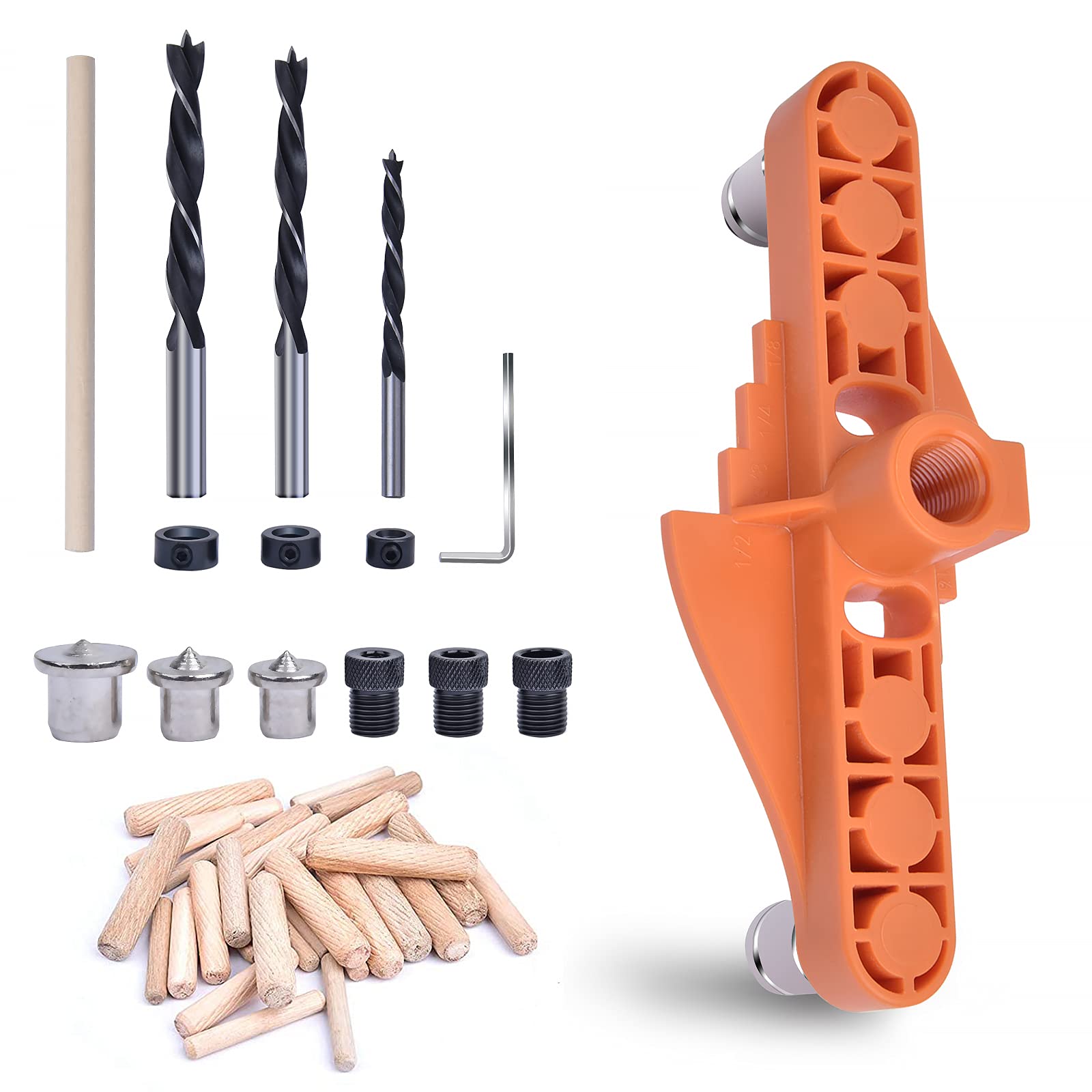 Buy VIGRUE Dowel Jig Kit with Center Scriber Line Offset System, Wood