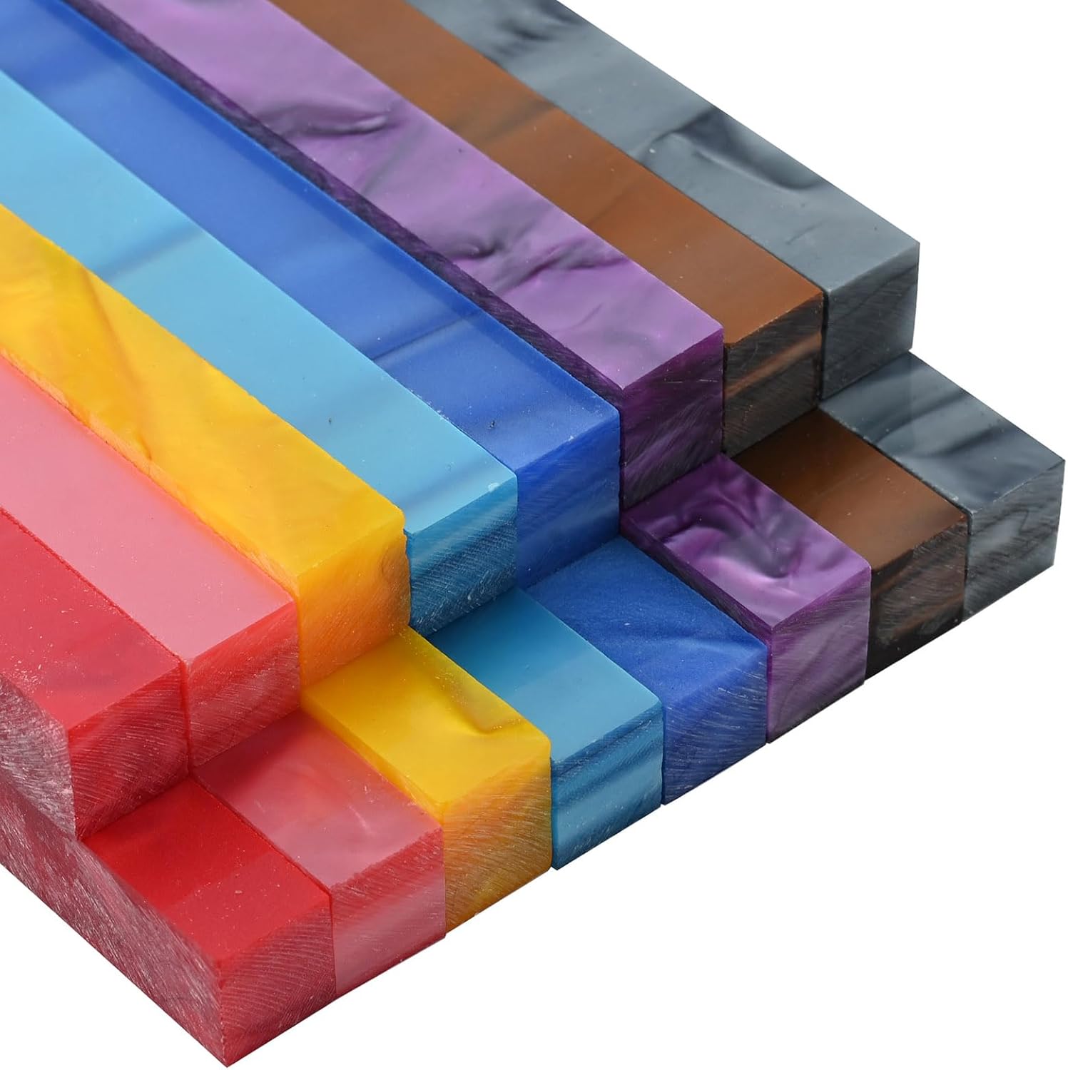Penn State Industries WXAQBDR99 Aquabright Dream 16pc Acrylic Pen Blank Assortment 5/8" Square x 5" Long