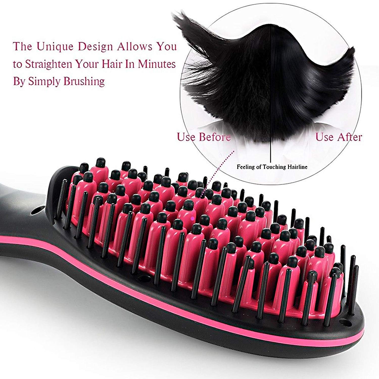 DEBIRE Hair Straightener Comb Brush with LCD Screen (Multicolour) 4