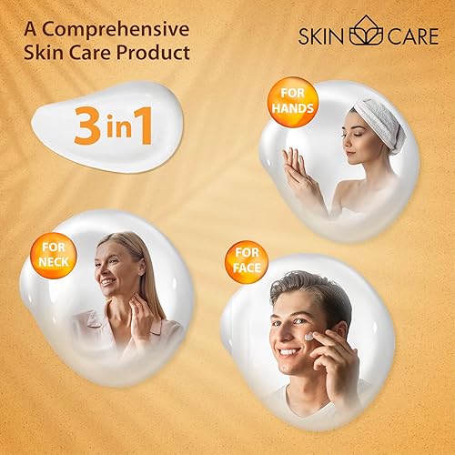 Miniatura 3 de Skin Care Crema hidratante 3 en 1 de oro de 24 quilates y colágeno para cara, cuello y manos, crema diaria delicada y fácil de absorber para todo