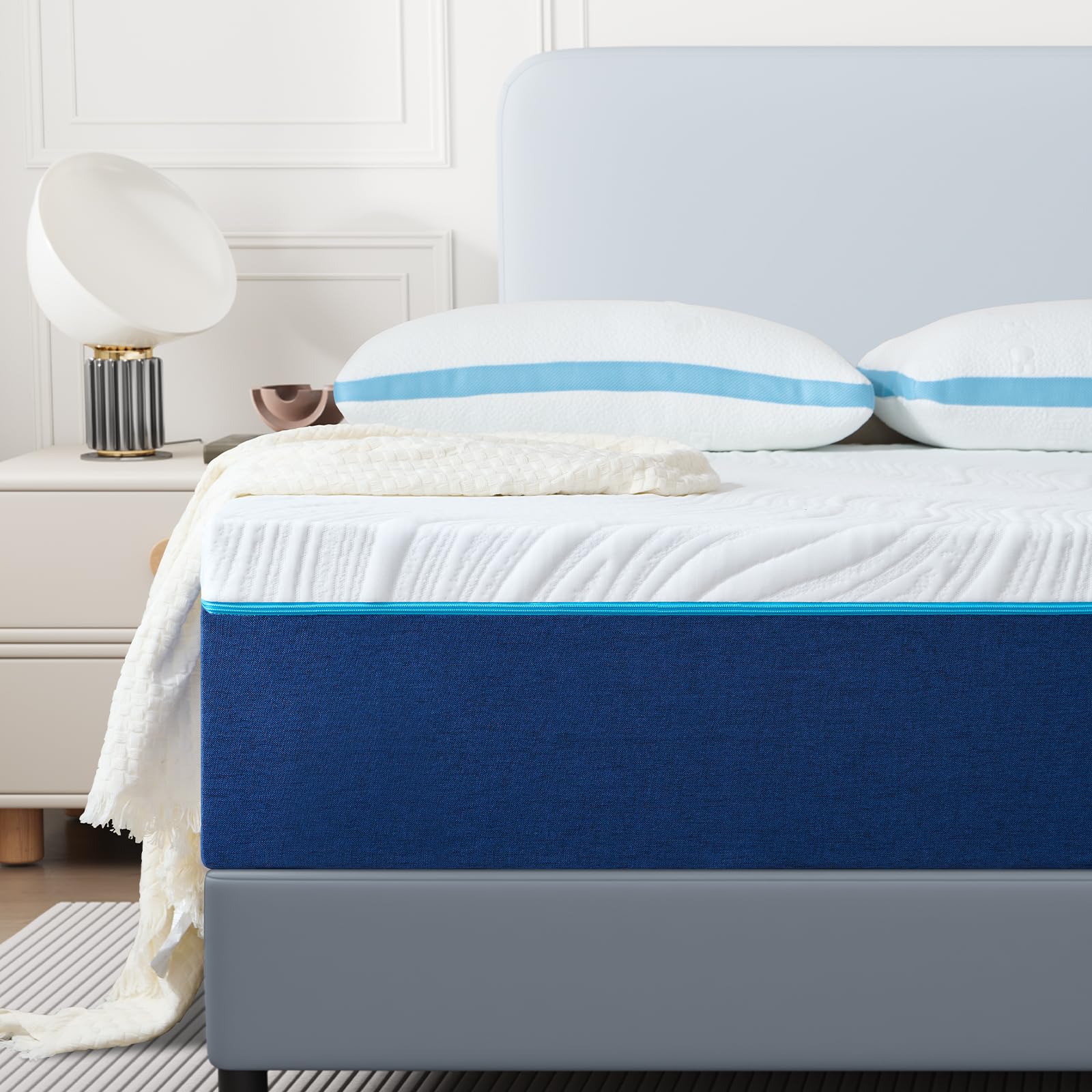 Hiimgo Matelas 120x190x16cm, Matelas en Mousse à Mémoire de Forme