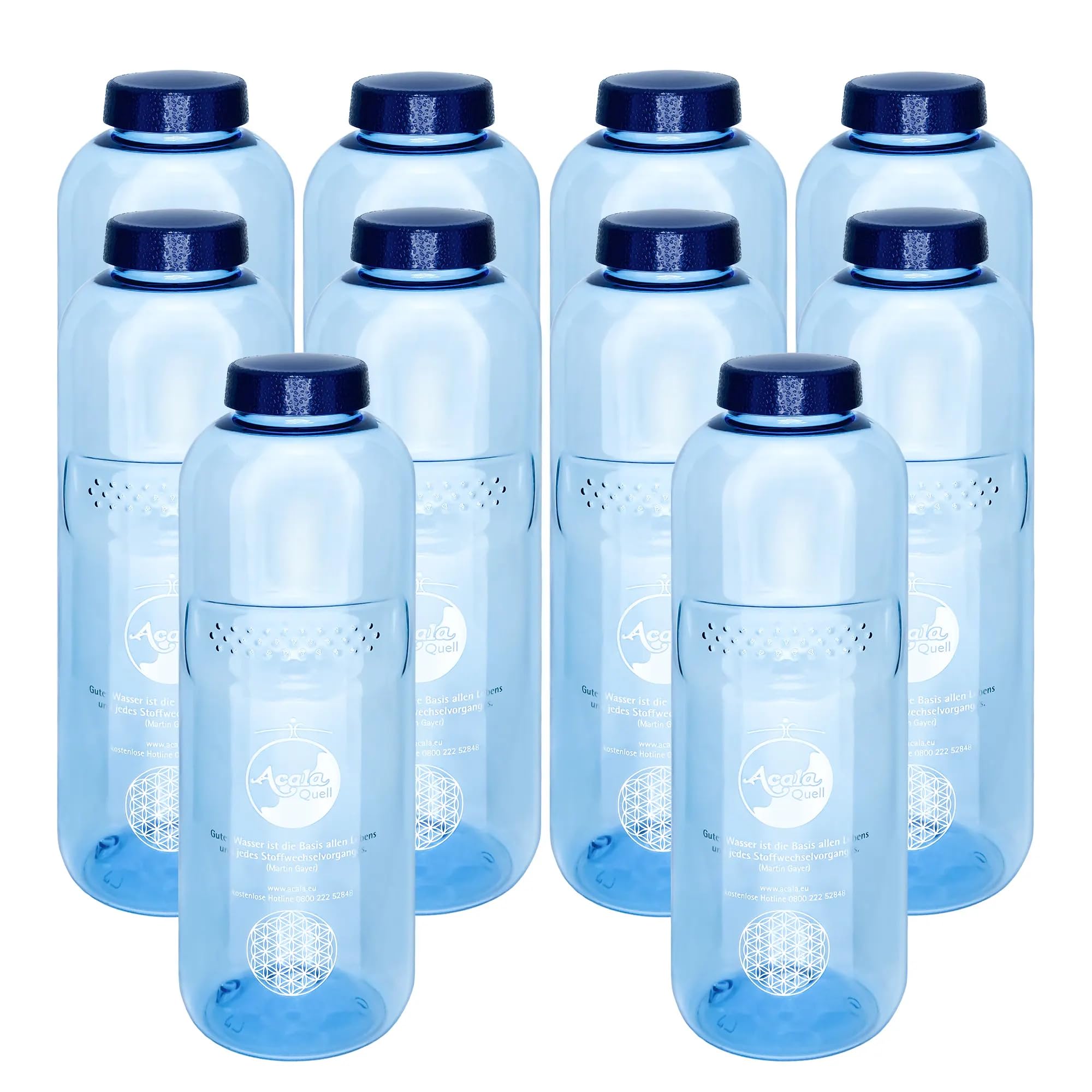 10er Set Acala Trinkflasche Grip 1,0 L aus Tritan | BPA-frei