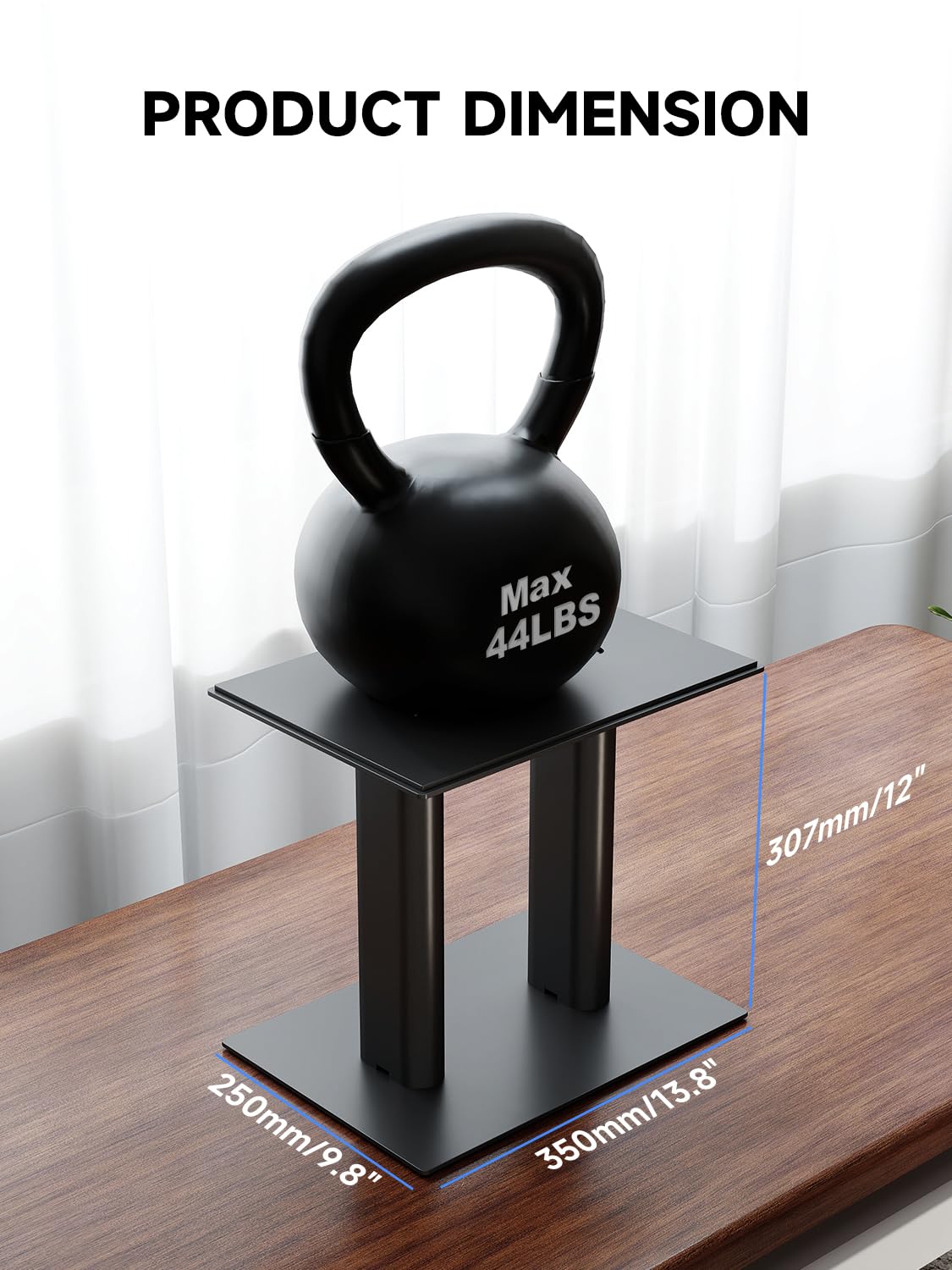 suptek Soporte de Escritorio para Altavoces (Pack de 2): Estantes de Mesa Universales para Altavoces de Estantería (Negro, SDM003XLB)