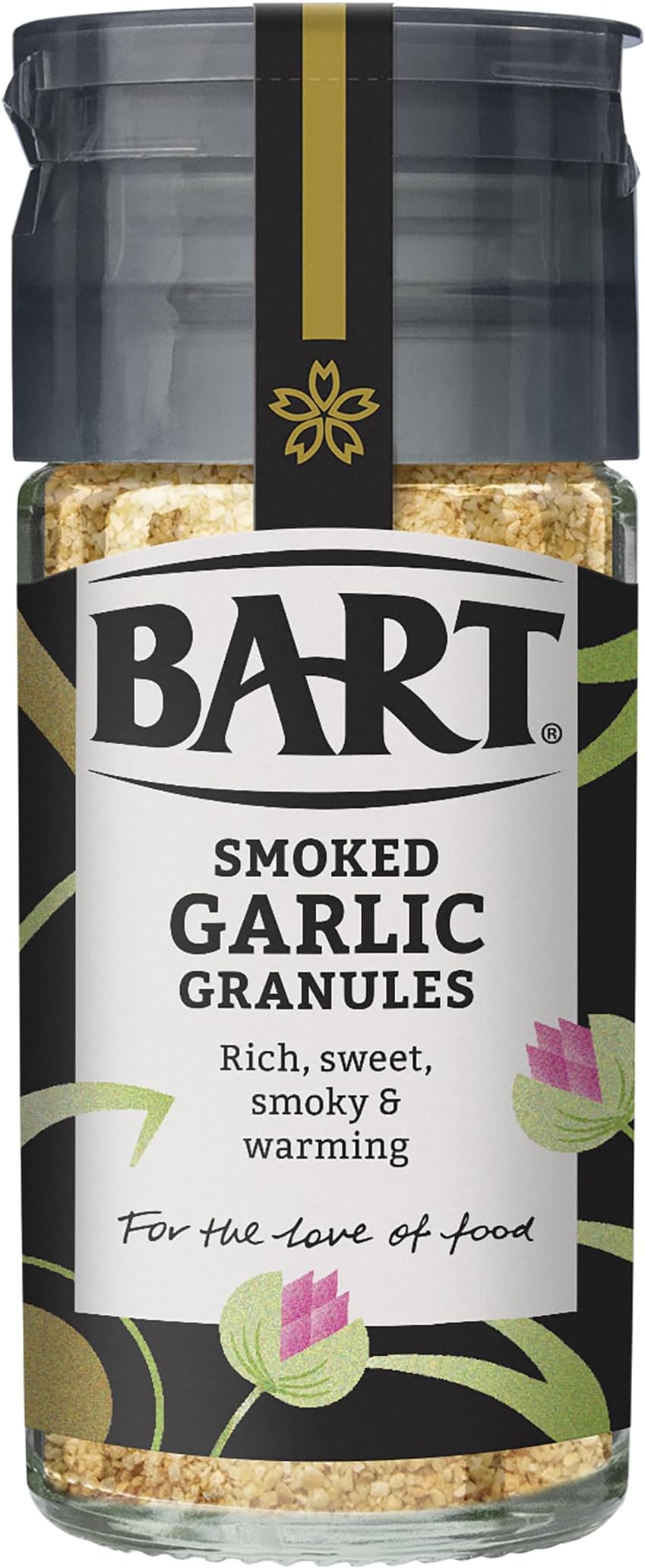 BART Smoked Garlic Granules Jar - Pack of 6 x 52g - Rich, Sweet, Smoky & Warming Oak Smoked Garlic Granules (6x52g Bulk Buy Set)