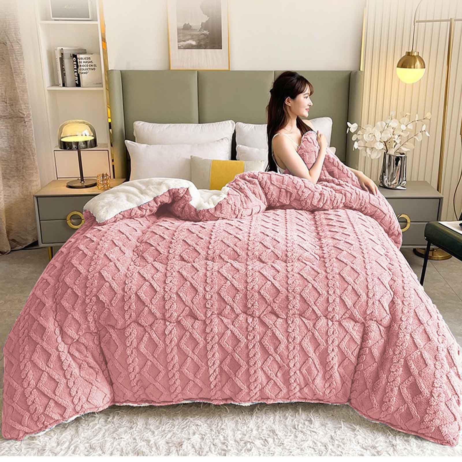 Couette Hiver Très Chaude Couette d'hiver Épaisse Et Chaude en Peau d'agneau Duveteux Couette Épaissir Consolateur Couette De Lit Doux Et Chaud pour(05,220 * 240cm/5kg)