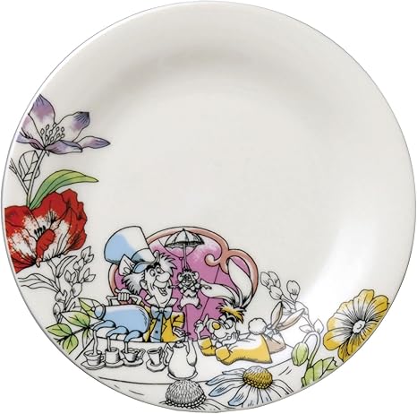 Amazon Co Jp Disney ディズニー 不思議の国のアリス ケーキ皿 帽子屋 D Al01 Am Mb ホーム キッチン