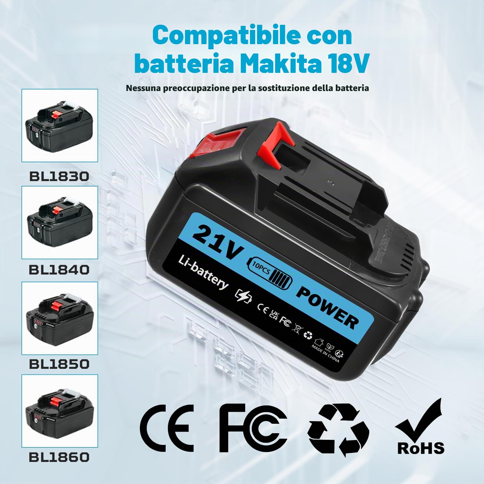 Sararoom Idropulitrice a Batteria | 120 Bar Idropulitrice alta pressione senza fili | Pistola idropulitrici portatile con 2*3000mAh batterie,6 in 1 Ugello,5M Tubo,per Auto Giardino Pavimenti Lavaggio