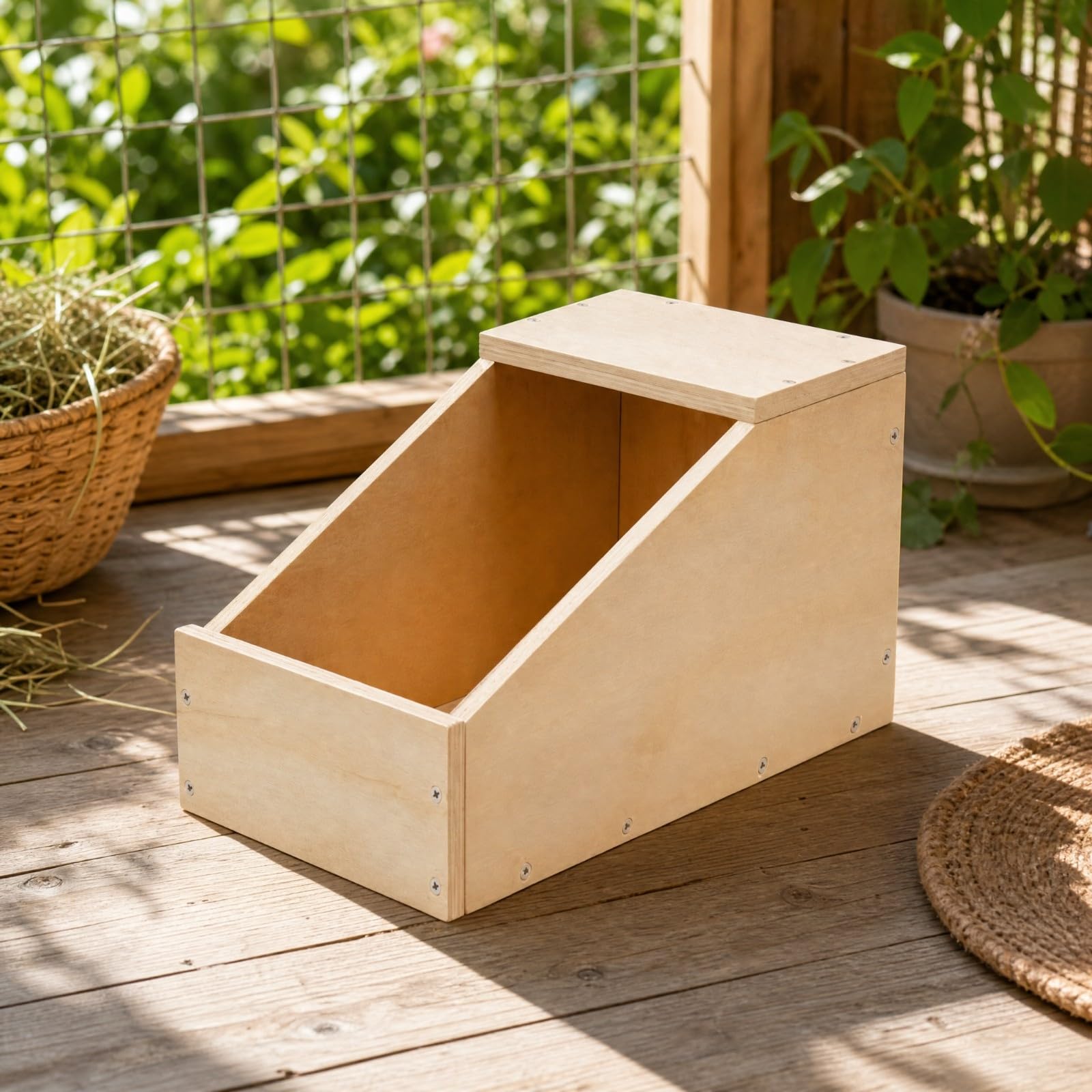 Colcolo Per vamento di Conigli in Legno Naturale Compatto, S 7mm Spessore