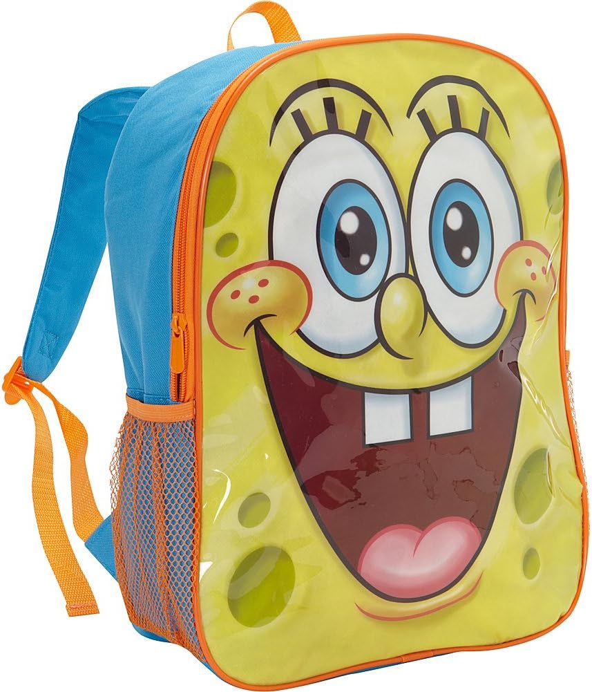 Nickelodeon Spongebob Face 16" inches Backpack - BRAND NEW - Licensed Product