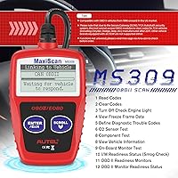 Vista 2 de Autel OBD2 Escáner MS309 Universal para Coche, Lector de Códigos de Fallas del Motor, Comprueba la Luz de Verificación del Motor y el Estado