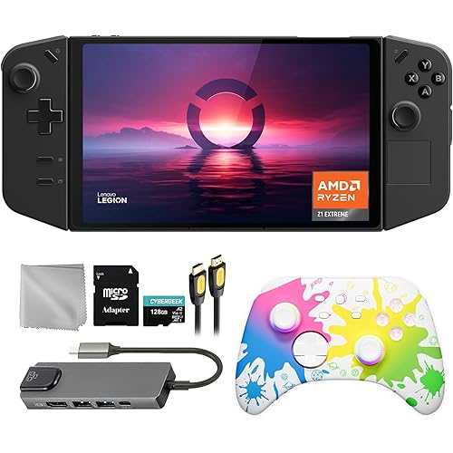 Lenovo Legion Go 1TB SSD Gaming Handheld 8.8-inch Touchscreen 144Hz 2K QHD AMD Ryzen Z1 Extreme Processor, Inkjet Wireless Pro Controller, Hub, 128GB MicroSD Card, 5 Accessories: 6 in 1 Bundle