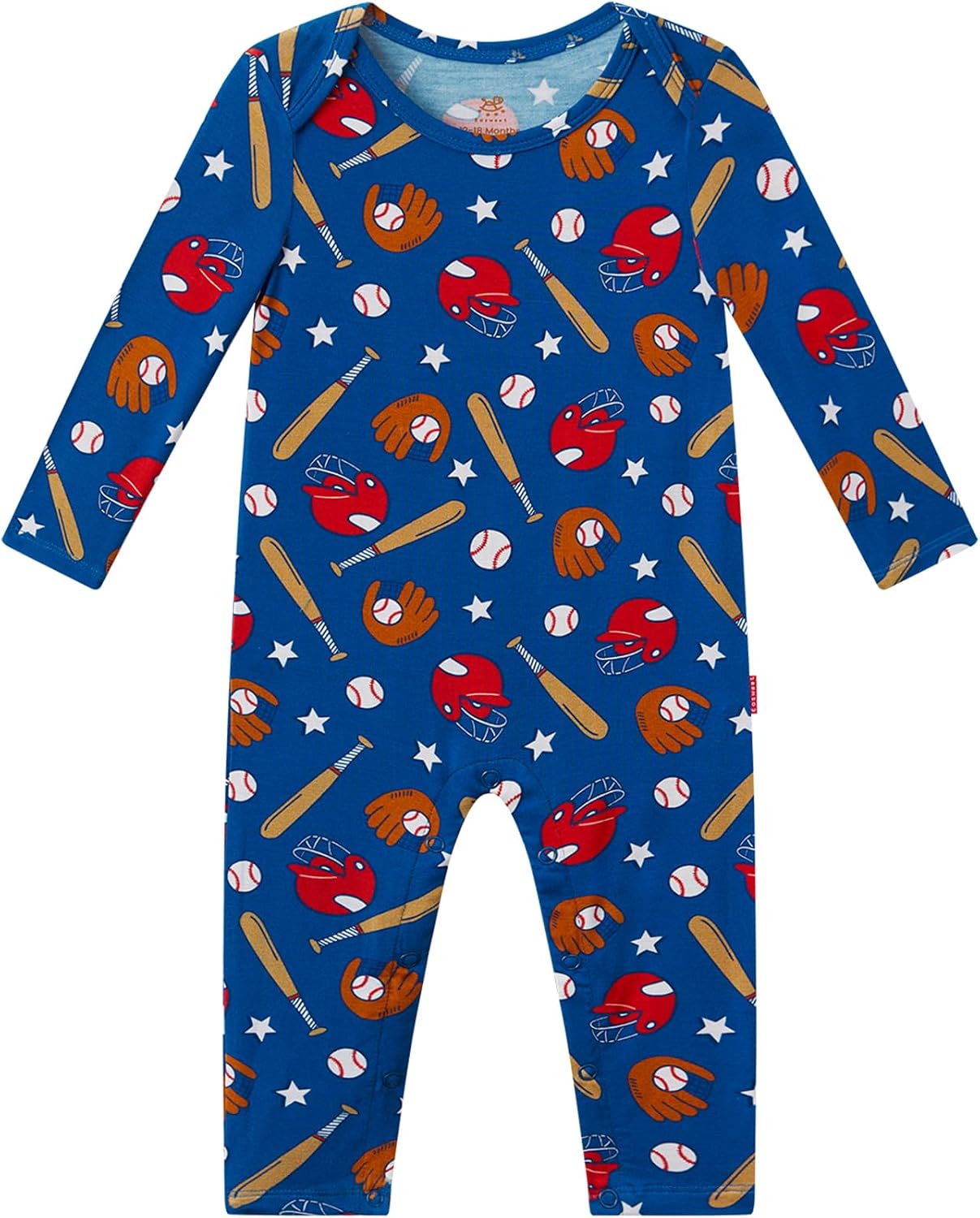 Baby Boy and Girl Romper Long Sleeve Jumpsuit One-Piece Footless Pajamas, Viscose Made from Bamboo