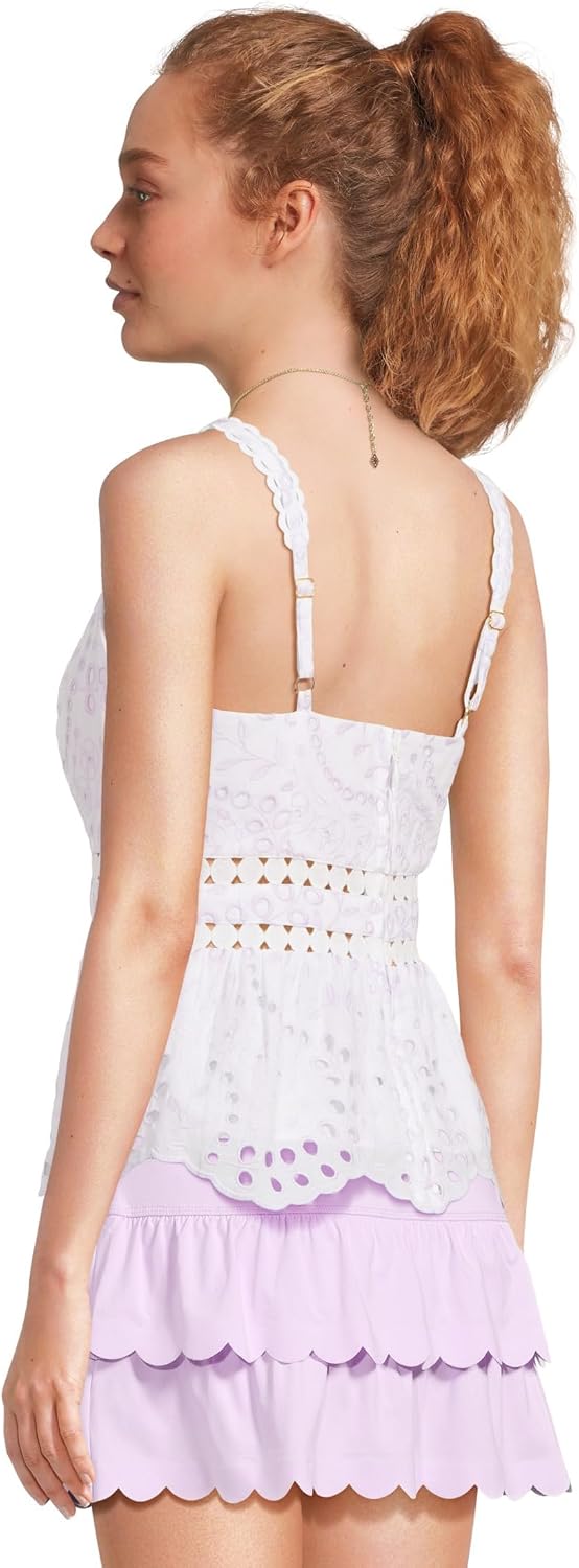 Lilly Pulitzer Womens Tiah Eyelet Top