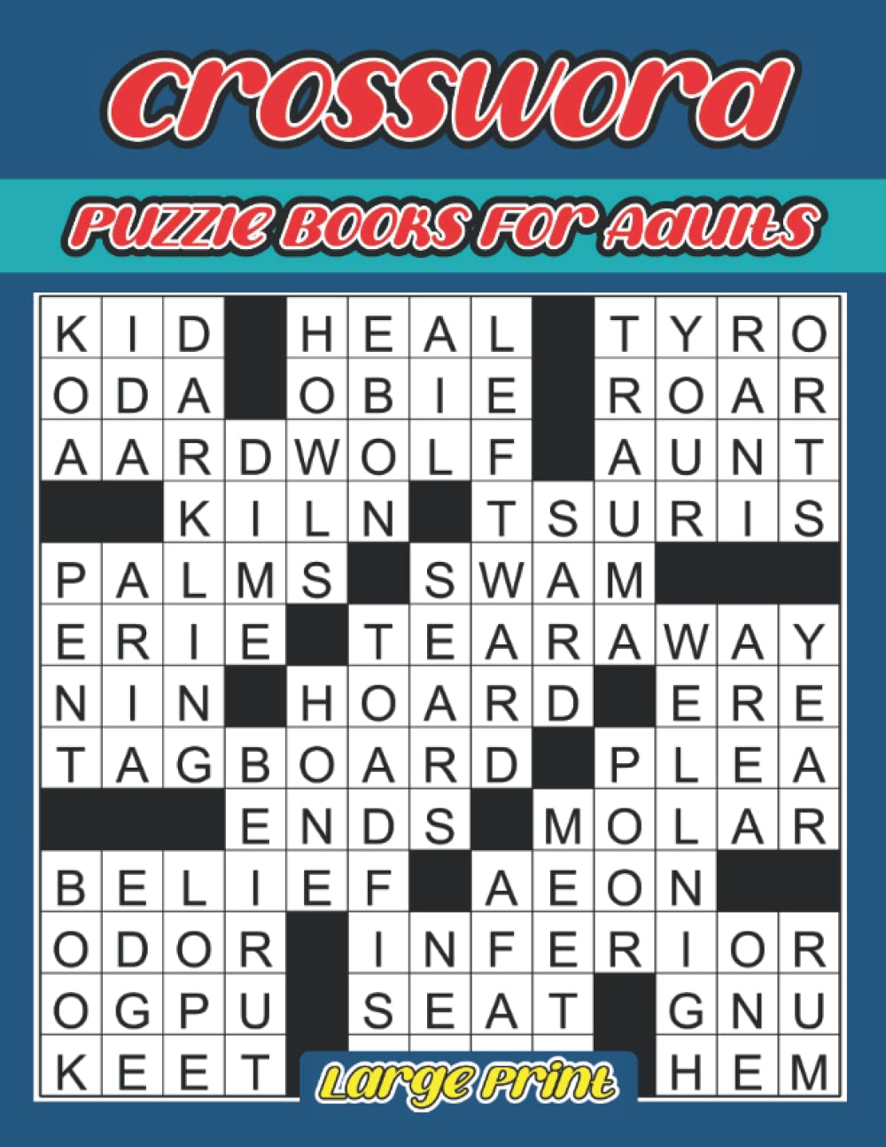 Crossword Puzzle Books For Adults Large Print: Awesome Crossword Puzzle  Book For Puzzle Lovers | Adults, Seniors, Men And Women With Solutions