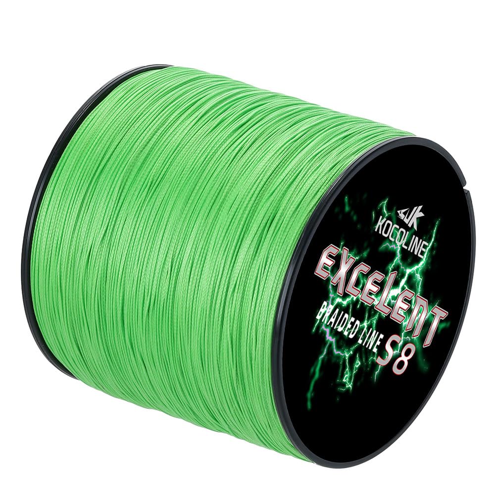 KoColine 8 Strand Braided Fishing Line 300m 500m 12lb-100lb Super Strong PE Braid Abrasion-Resistant Ultra Smooth 8x Braid Line