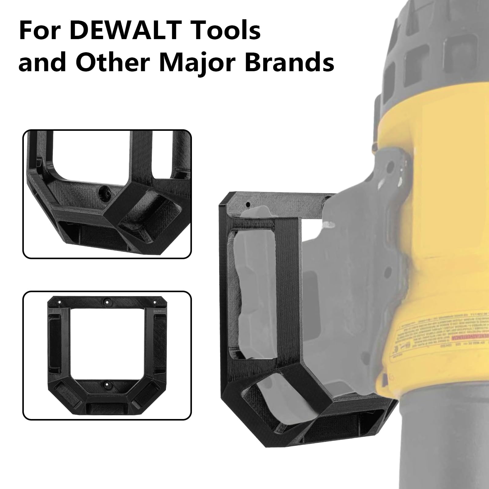Soporte de pared para sopladores de hojas inalámbricos de 20 V, estante de almacenamiento compatible con herramientas DEWALT y otras marcas principales