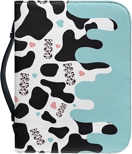 Flashideas Funda de transporte ligera de la Biblia de la PU para las mujeres, cubierta de la Biblia de moda con asa para el estudio de