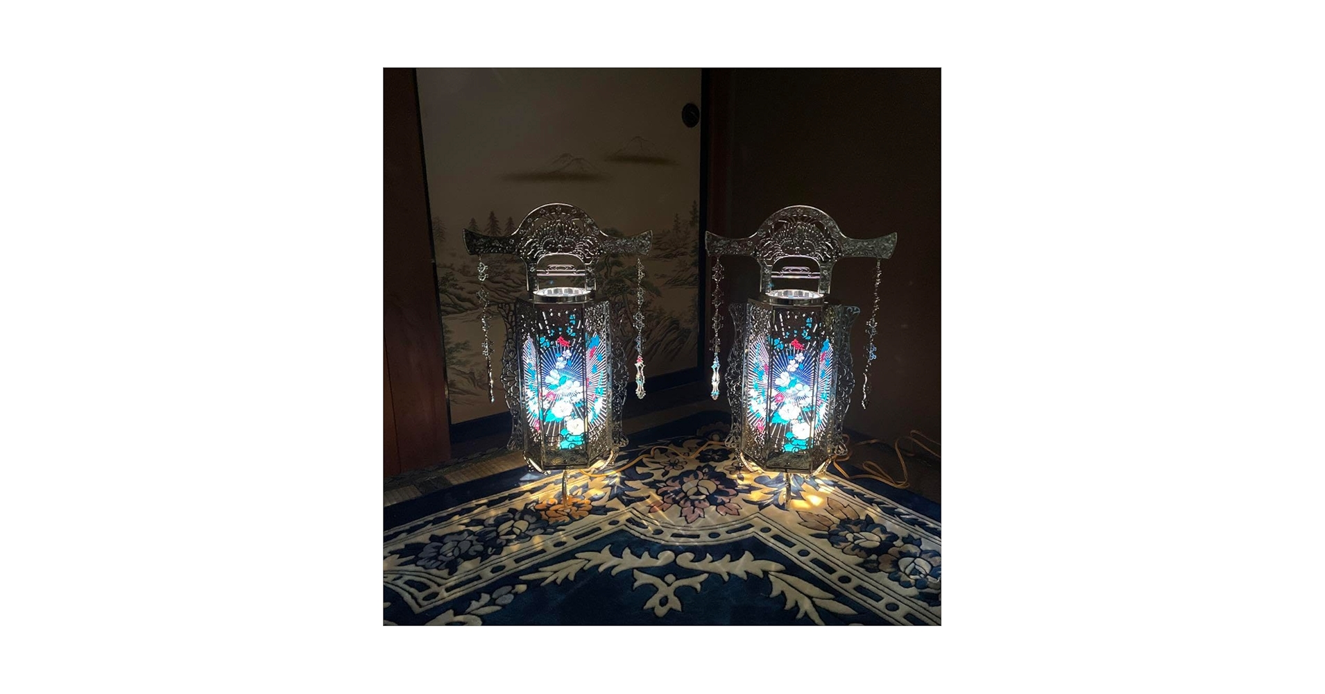 Amazon.co.jp: 第四弾 回転灯籠 盆提灯 回転灯2個セット