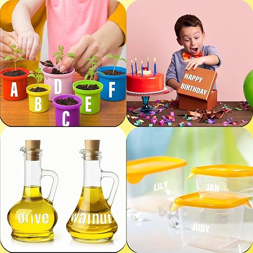 Vista 250 de Calcomanías de letras, 300 piezas, 30 hojas, vinilo autoadhesivo, impermeable, números de buzón, alfabeto para buzón, ventana, puerta, letrero, Negro