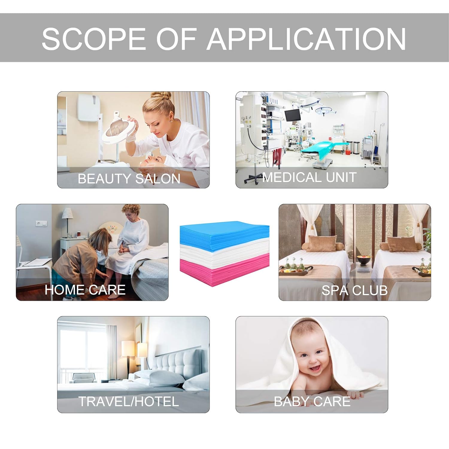AMZGIRL 25pcs Disposable Bed Sheet Massage Table Sheet Waterproof Non Woven Fabric Breathable Bed Cover for SPA Tattoo Hotels Beauty Salon 31"X 71" (Oil Proof,Pink) : Beauty & Personal Care