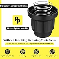 Vista 3 de Tapas de encendido de botón para interruptor de batería AA, perilla de generador de chispas con resortes para repuesto para tapa de interruptor