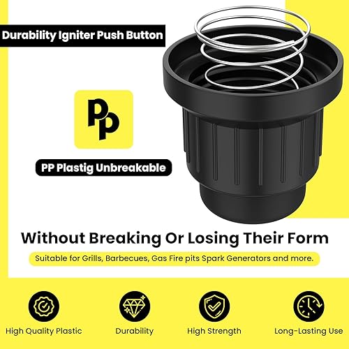 Miniatura 3 de HONSNKS Tapas de encendido de botón para interruptor de batería AAA, perilla de generador de chispas con resortes para repuesto para tapa de