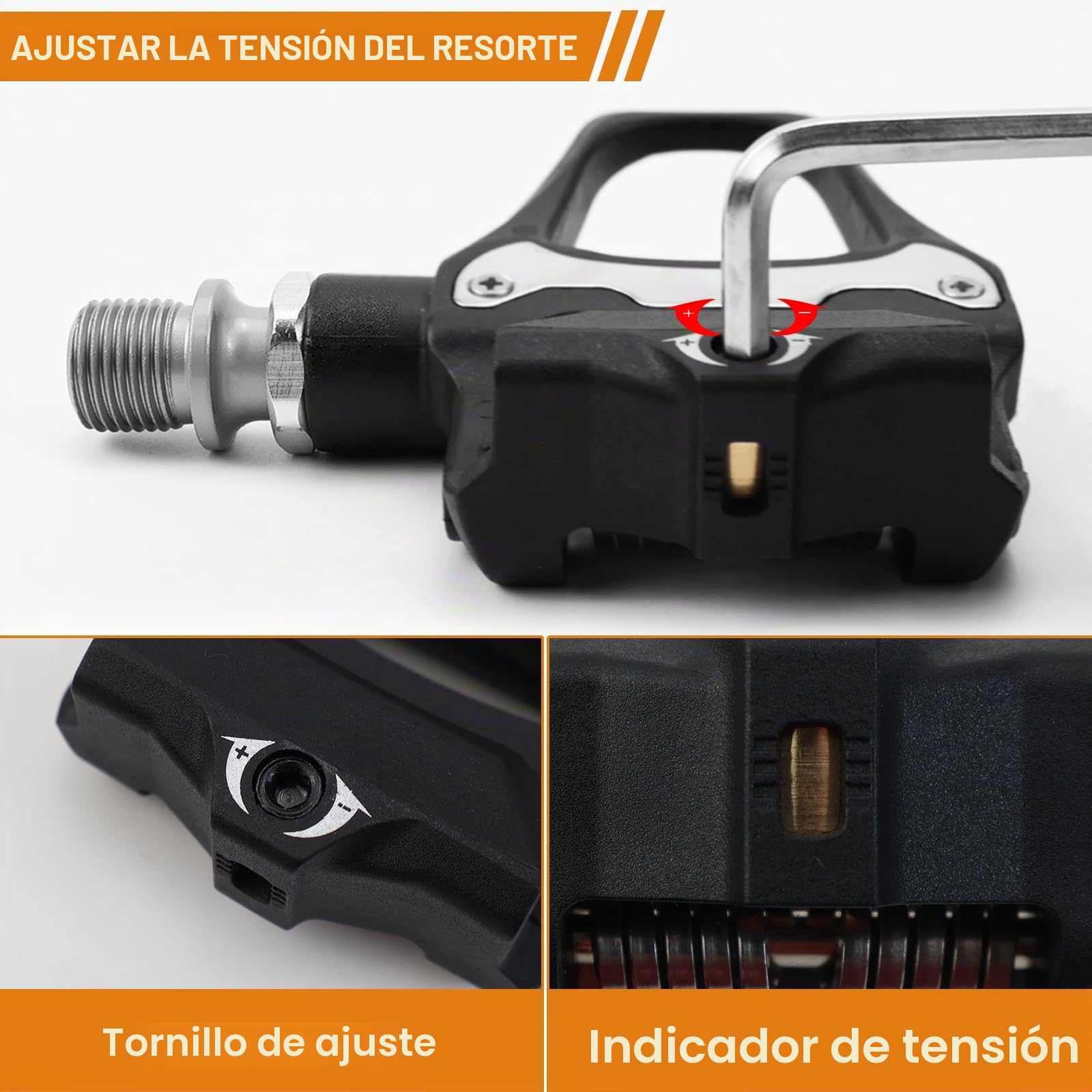 LPZMPZ Pedales de bicicleta antideslizantes compatibles con Shimano SPD SL Pedales SDP sin clic con rodamientos de bolas de 9/16 pulgadas para MTB Gravel SDS Pedales Click sin clip Pedales de carreras