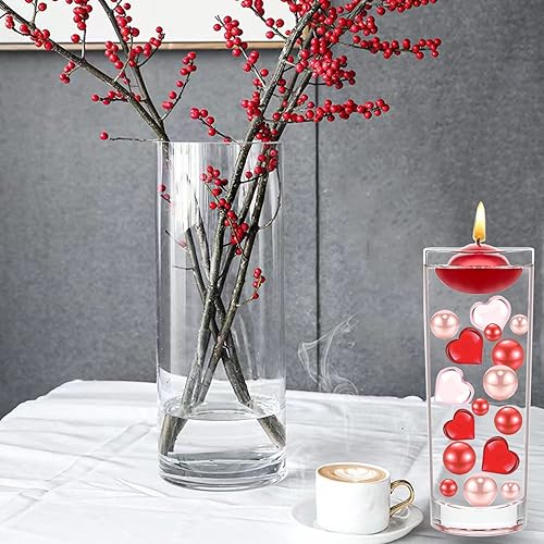 Miniatura 5 de Cqueni 10086 piezas de relleno de jarrón para el día de San Valentín perlas flotantes rojas y blancas cuentas de agua transparentes para decoración