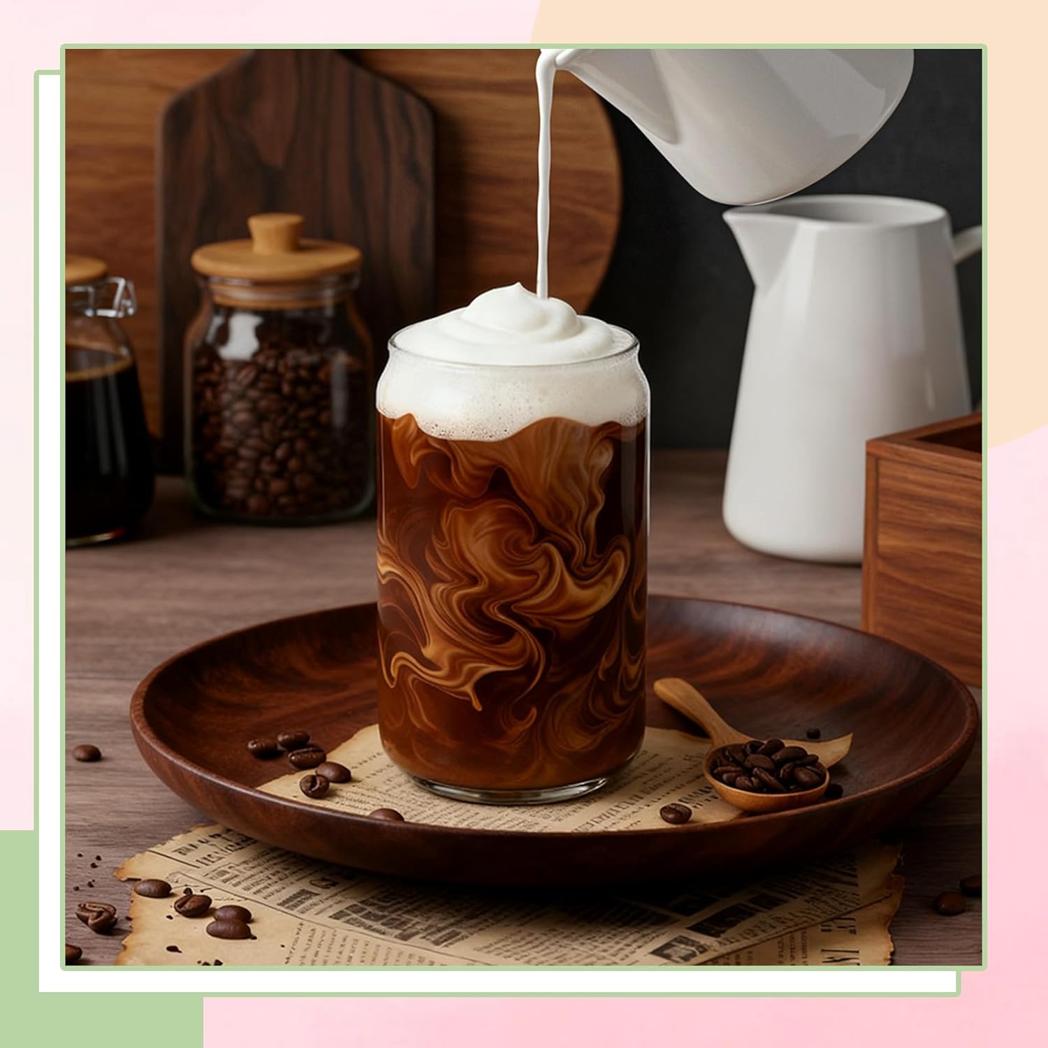 Set of 18 Can Shaped Drinking Glasses, 16 oz Clear Goblet Glass Cups, Cute Iced Coffee Tumblers Glassware for for Margarita, Beer, Cocktails, Whiskey, Soda, Tea, Water - Image 5