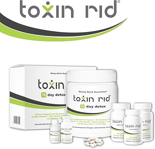 Miniatura 3 de Toxin Rid Kit de desintoxicación de 10 días Limpieza permanente completa natural de todo el cuerpo para mujeres y hombres 150 tabletas veganas con