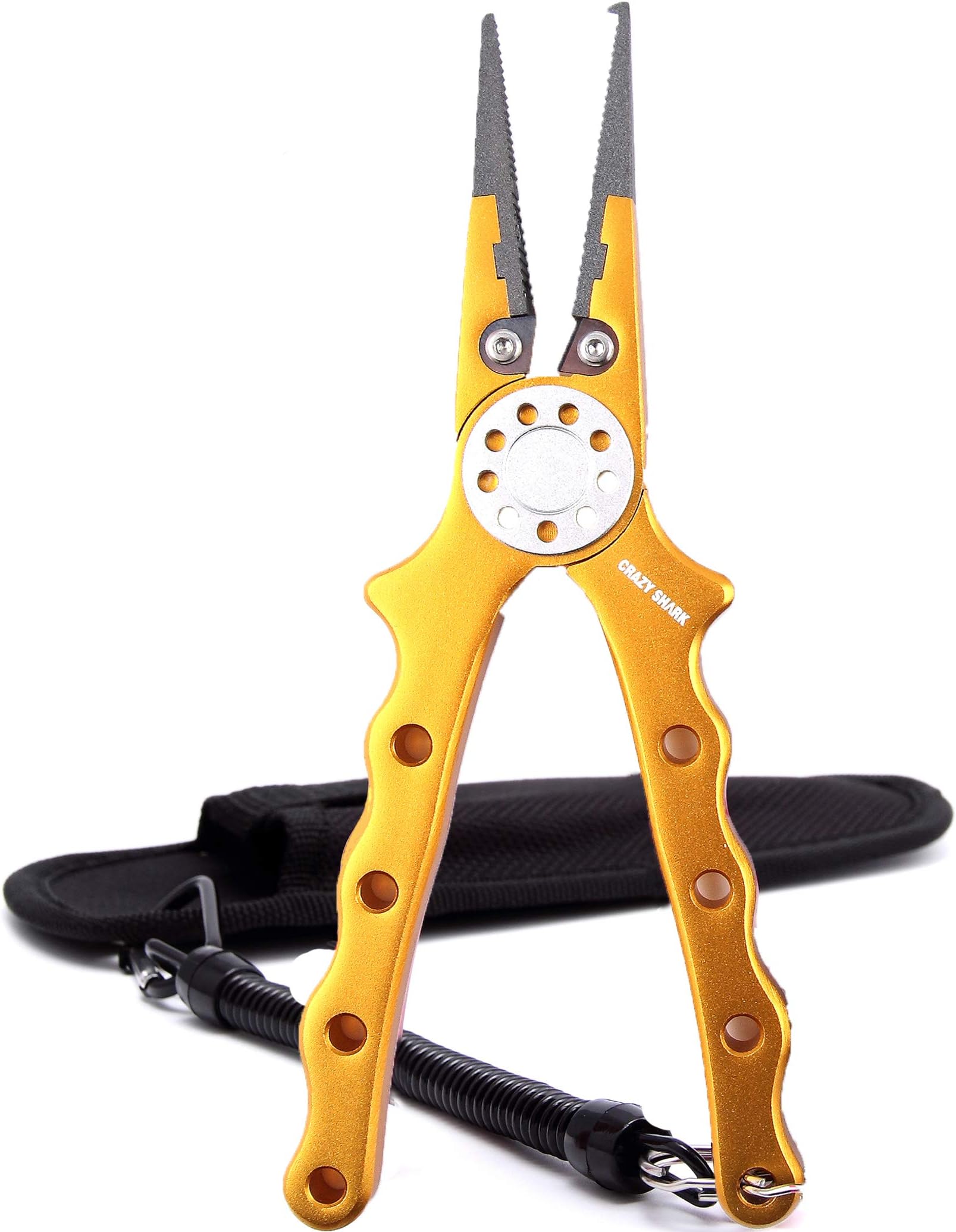 Professional Saltwater/Freshwater Fishing Pliers Hook Remover Fishing Line Cutters with Sheath and Lanyard