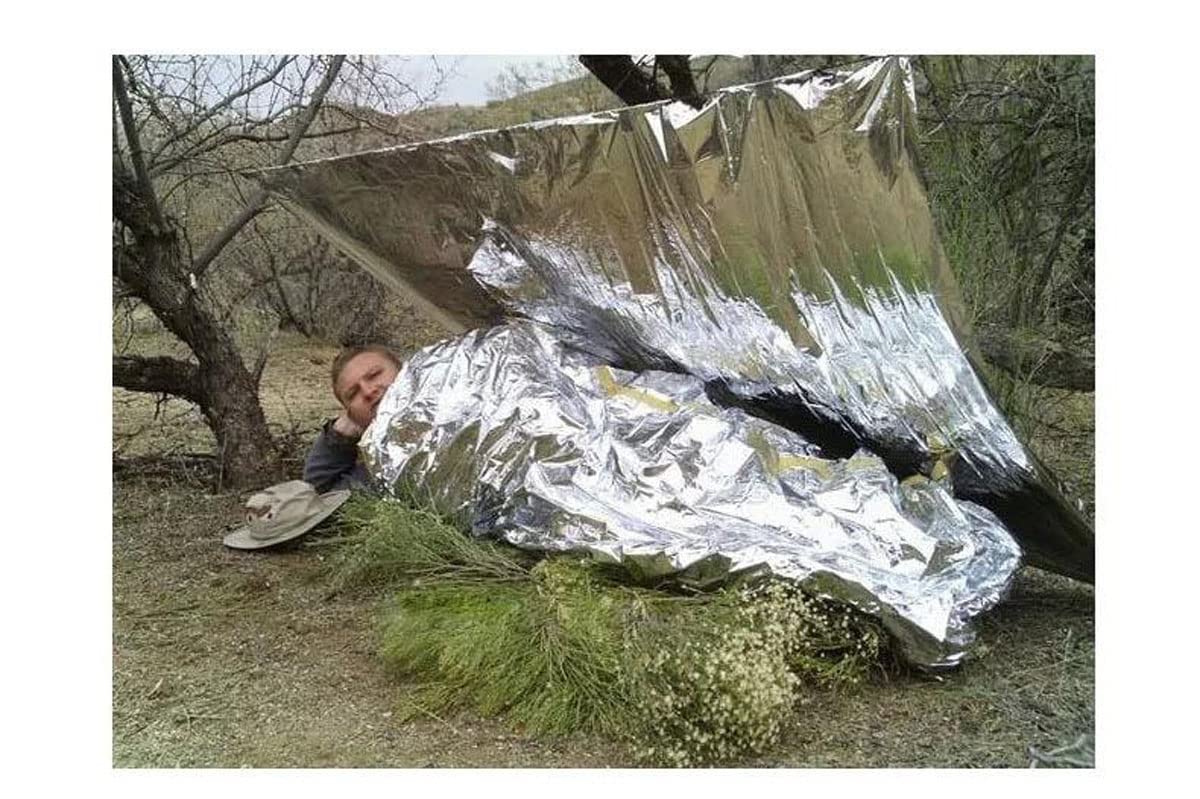 BINHAI Emergency Thermal Blankets Survival Reflective Thermal First Aid  Foil Blanket Baby Sensory for Outdoors, Hiking, Survival, Marathons or First