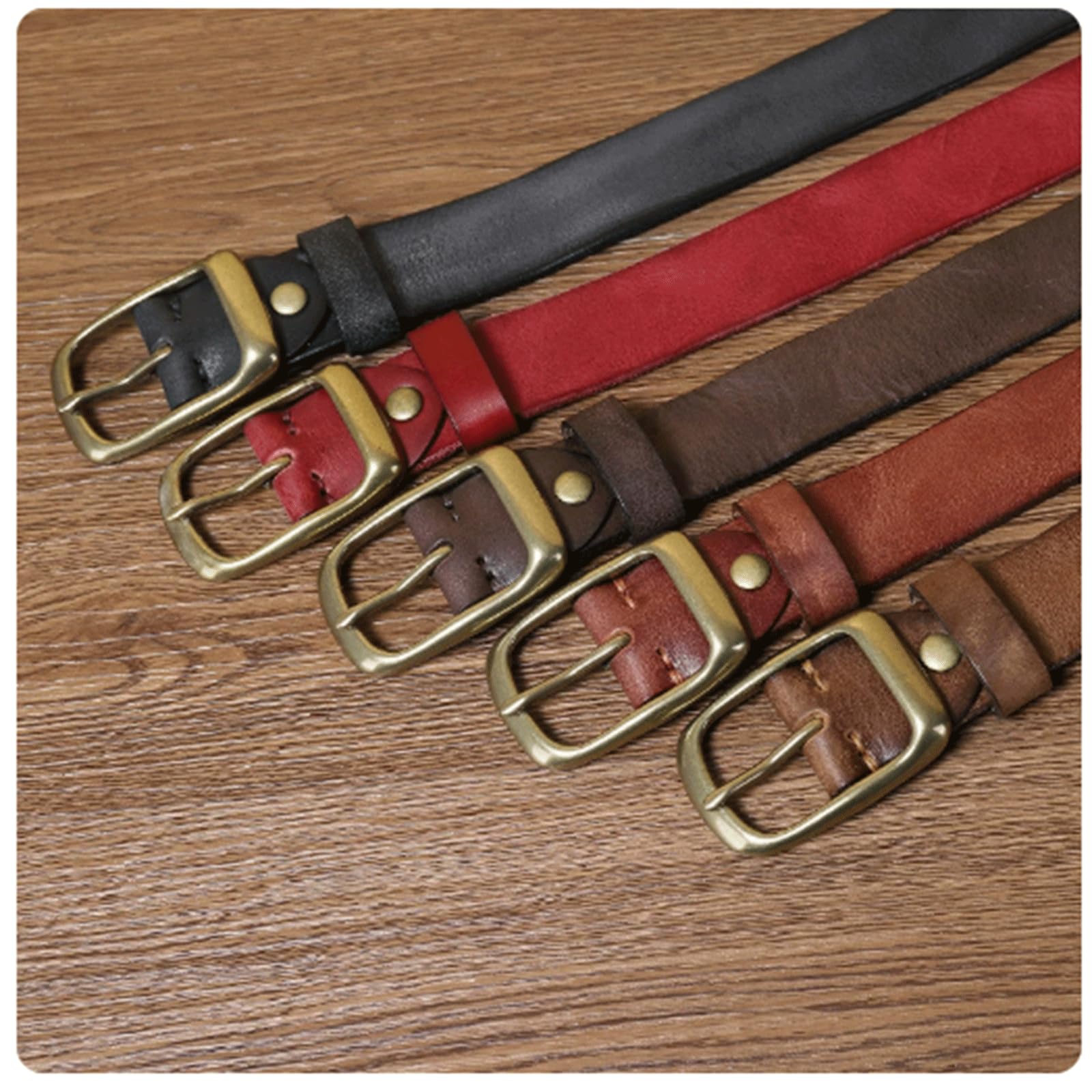 Cinturones Vintage de Cobre cinturón para Hombres sin cinturón de entreplaio Hombres de Piel de Vaca cinturón para Hombres para Hombres Vestidos de Golf Casual cinturón