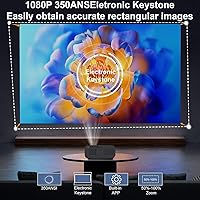 Vista 3 de Mini proyector con WiFi y Bluetooth, 4K Smart 1080P Proyector de película portátil para exteriores con Android 13 y aplicaciones integradas