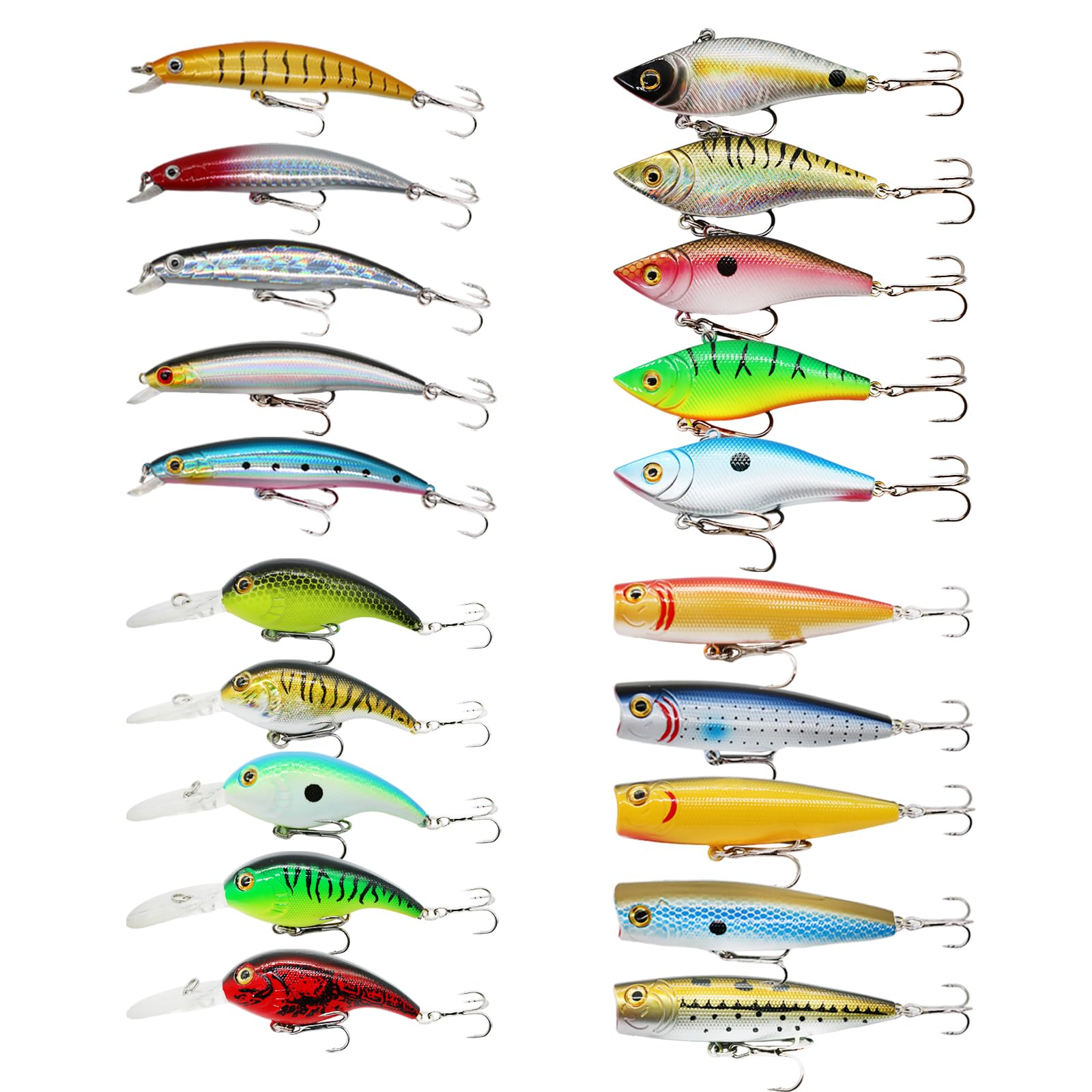 BUBBLE FISHING Fishing Lures Set Minnow Crankbaits Grasshopper Bait Multi-Stage Bait Multi-Size Hard Baits