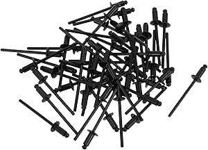 Koepelkop Grote Flens Blinde Klinknagels Zwart 50 Stks 4mm Grip