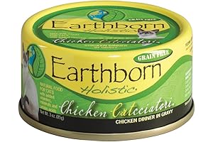 Earthborn Cat Food: Chicken Catcciatori Grain-Free Moist Cat Food 3 Oz (Pack of 24)