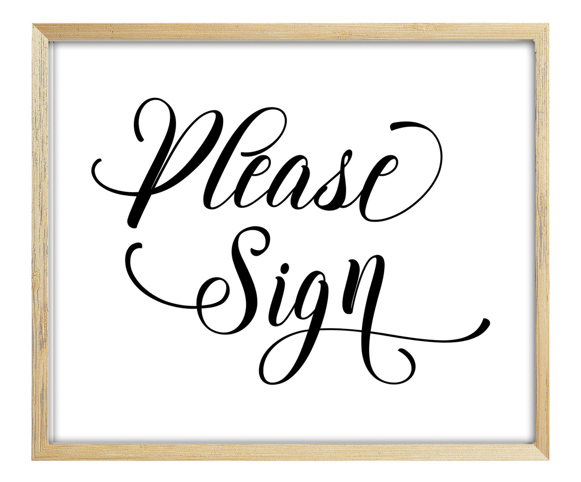 Darling Souvenir Please Sign Party Print Wedding Decor Guestbook Signage (Frame Not Included) โ image 1