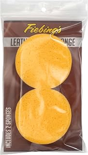 Fiebing's Leathercraft Sponges (2 Pack) - 3" Round Painting Sponges to Apply Fiebing's Leather Dyes, Stains, Top Finishes, Saddle Soaps - Multi-Purpose for Watercolor, Pottery, Ceramics, Arts & Crafts