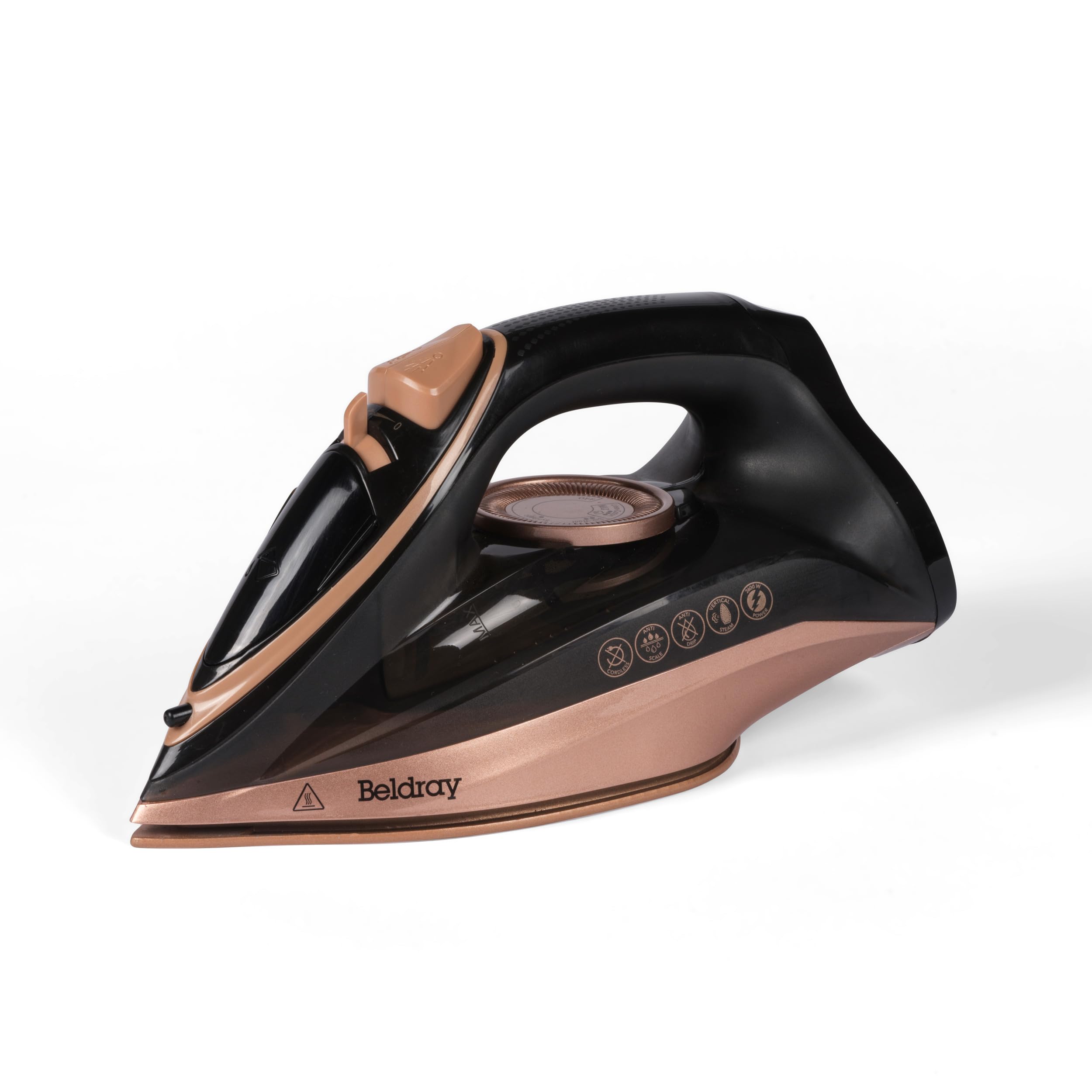 Beldray Bel01609rgf 2 In 1 Cordless Steam Iron - Use Corded Or Cordless, 360? Led Charging Base, Ceramic Soleplate, Anti-Calc Function, 140G/Min Steam