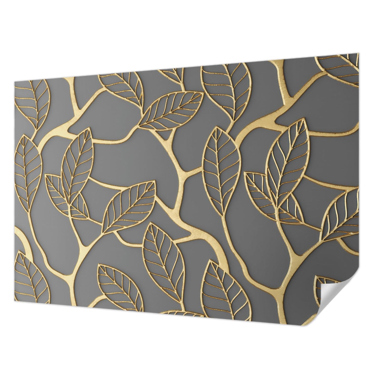 Papier peint photo autocollant 152x104 cm Tulup avec motif de feuilles élégantes